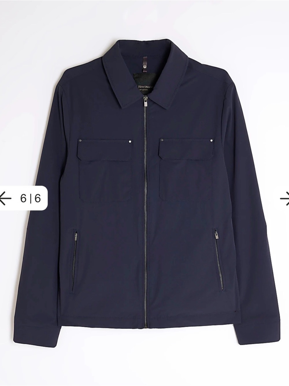 NWT River Island Navy Muscle Shacket XS